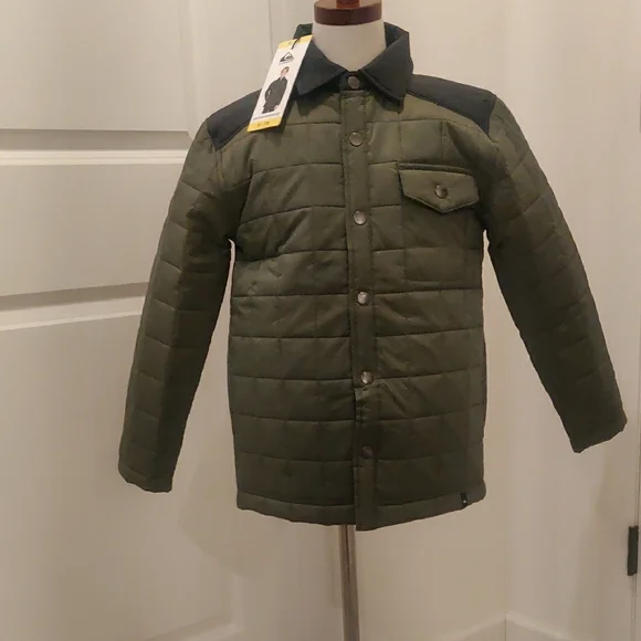 New! Quiksilver Youth Insulated Shirt Jacket size Small, 7/8 Weatherproof Y2K - Picture 6 of 7